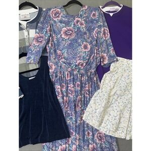 Vtg Women's Clothing‎ Lot Of 5 M-XL Preppy Granny Cottage Boho Western 90s-Y2K